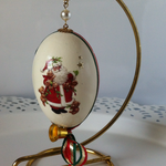 再販❣　クリスマスエッグオーナメント　スタンド付き