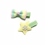 こども ヘアクリップ   2個セット for kids  baby   キッズ ベビー ヘア アクセサリー    星 クリスマス 誕生日 プレゼント プチギフト