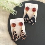 べっこう×レオパードタッセルピアス／イヤリング