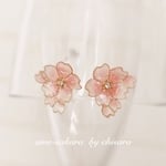 【送料無料】飴桜☆ノンホールピアス
