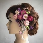 043 和装 成人式 ドライフラワー ヘアパーツ  ヘッドドレス    髪飾り
