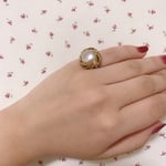 ヴィンテージボタンのリング♡