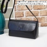 ★ハンドメイド ★日本製★本革★ヌメ革・ 経年変化★カブセ・斜め掛けショルダーバッグ★クロ色★お財布ポシェット★