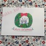 可愛いクリスマスリース うさぎ 送料無料！