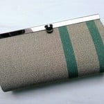 ★売り尽くしsale★　長財布　【ヘリンボーン　あおしま】