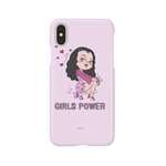 GIRLS POWER♡iPhoneケース iPhoneX/XS カバー ケース ハードケース ピンク