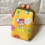 レトロアニマル縦長がま口ポーチ＊喫茶レモン🍋