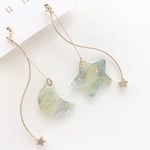 ＊再販×6＊微睡んだ月と星の耳飾り(ピアスor樹脂ピアスor樹脂イヤリング)