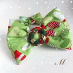 2018Xmasリボン  グリーン手袋