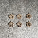 [金属製]リボン フラワーバックル 小6個
