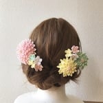 送料無料  モダンな花嫁つまみかんざし 