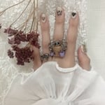 #283バカンス気分のテディベアリング