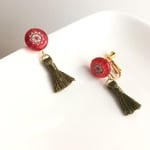 ミルフィオリとタッセルのピアス/イヤリング2