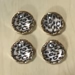 LEOPARD GOLD FLAME DOME BUTTON PARTS