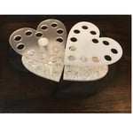 再販×2【透明×シルバーハート型】アクリルペンスタンド・ブラシスタンド
