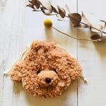 送料無料♬大人気トイプーちゃん巾着キャメル