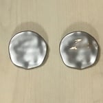 MATTE SILVER ROUND NUGGET DESIGN BUTTON