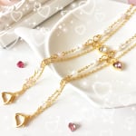 組合せ自由♪ハートスワロフスキー♡２連ブレスレット