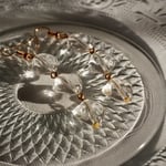 クリア × ゴールド ピアス/イヤリング