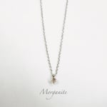 【ステンレス】ふんわりピンクの非加熱モルガナイト（ピンクベリル）のネックレス(金属アレルギー対応・サージカルステンレス・天然石)