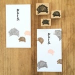 『いのしし親子と子ブタセット』はんこ