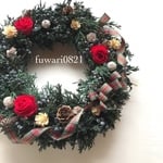 冬のリース ❤︎  juniper & rose (ribbon)