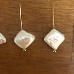rtkym様専用  スクエア淡水パールのピアス14KGF