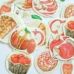 りんごづくしのフレークシール