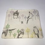 かわいい インコちゃん ミニフラットポーチ