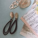 ゴールド牛革タッセルピアス＊