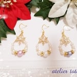 再3✨新色✨Snow Crystalフープピアス　✨3色✨