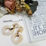 大人気ピアス!!再再再再再入荷!!ベージュ×ヒョウ柄