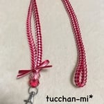 <ピンク特集！！>リボンレイ ネックストラップ