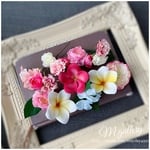 ブーケとお揃い　ピンク×ピンク×ホワイト×グリーンの髪飾り　【noc***様オーダー作品】　海外ウェディング パーティーにも