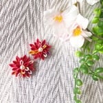 【着物や成人式に】つまみ細工 ピアス イヤリング