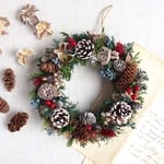 【受注生産】再販実ものがいっぱいのクリスマスリース（グリーン）