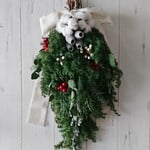【クリスマスまで期間限定】クリスマススワッグ大　フレッシュからドライへ　ツリーの変わりに★