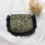 フリルポーチ  18cmファスナー * リバティ・Wiltshire *