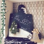 星空のクリスマス☆カッティングボードアレンジ