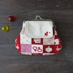 ★小銭入れサイズ★　市松ニッポンづくし　ポケット付きがま口
