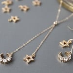 【14Kgf】月と星のMinuet ネックレス&ピアス or イヤリング｜コフレ