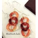 べっ甲くさりピアス