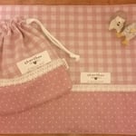 【再販】給食袋＆ランチョンマット【30×40】🍀ピンク