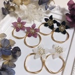 2way＊秋色フラワーピアス