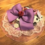 犬・猫のバンダナ首輪　約23～25　cocoちゃんバンダナチョーカー　ゴスロリ・パープル・ドクロ・薔薇