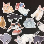 猫の大フレークシール【改】●黒猫●白猫●ハチワレ●三毛猫●シャム猫●タキシード猫●茶トラ●サバトラ