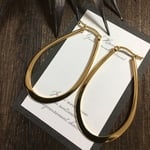 gold oval hoop pierce【３】