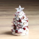 松ぼっくりのクリスマス・ツリー（ホワイト・切株）