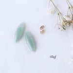14kgf 大きめの一粒ピアス♪  翡翠（ジェイダイト)のピアス 