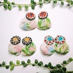 ころり❍ふうせんイヤリング《水色の花》